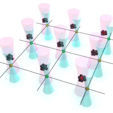 A dual-type, dual-element atom array