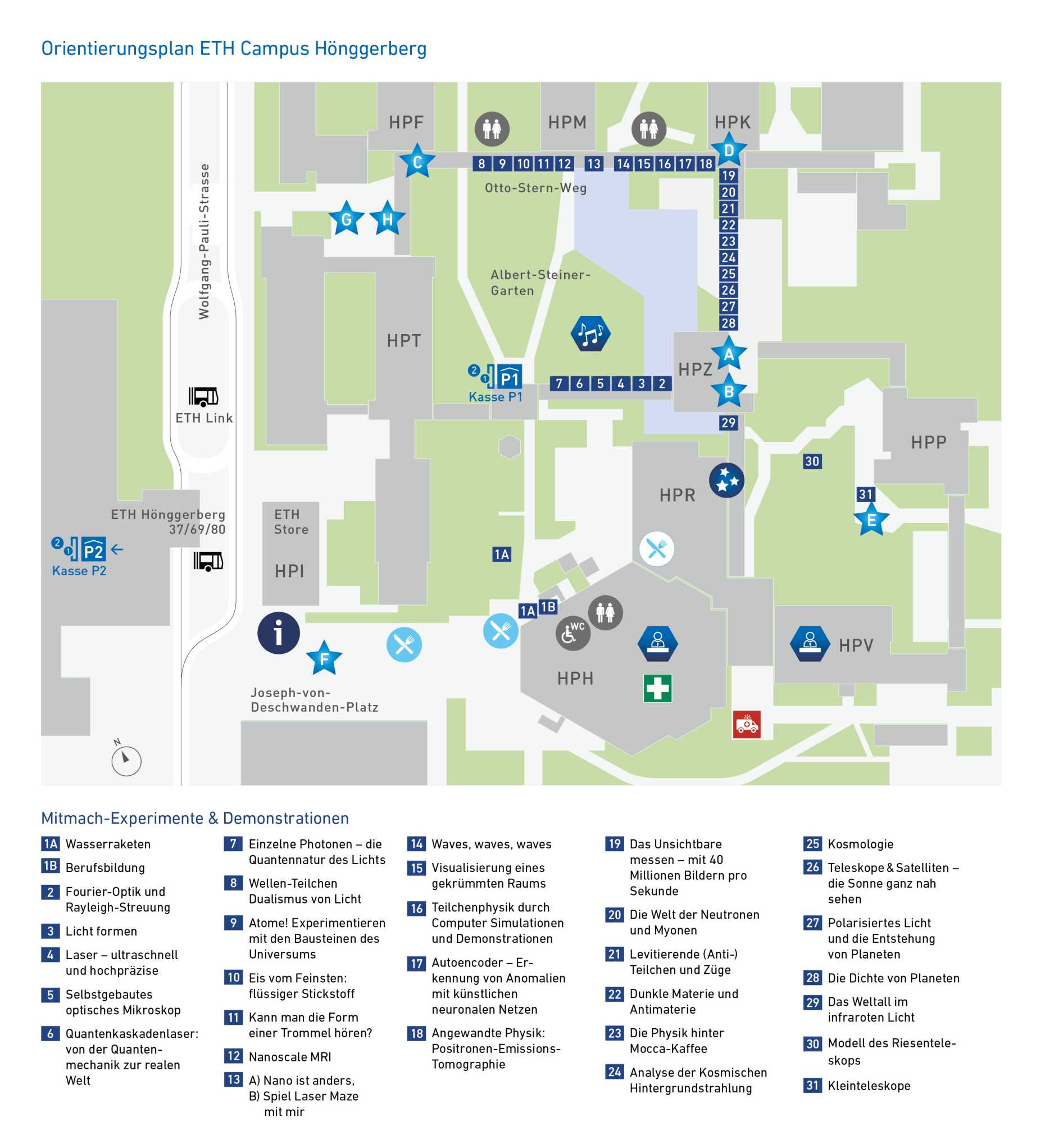 Vergrösserte Ansicht: Campus Hönggerberg - NdP Orientierungsplan-Experimente