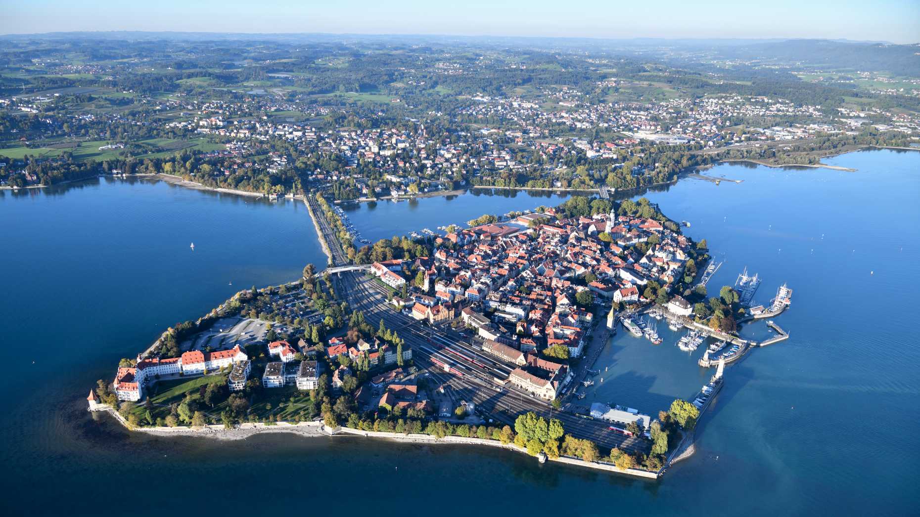 Aerial view of Lindau