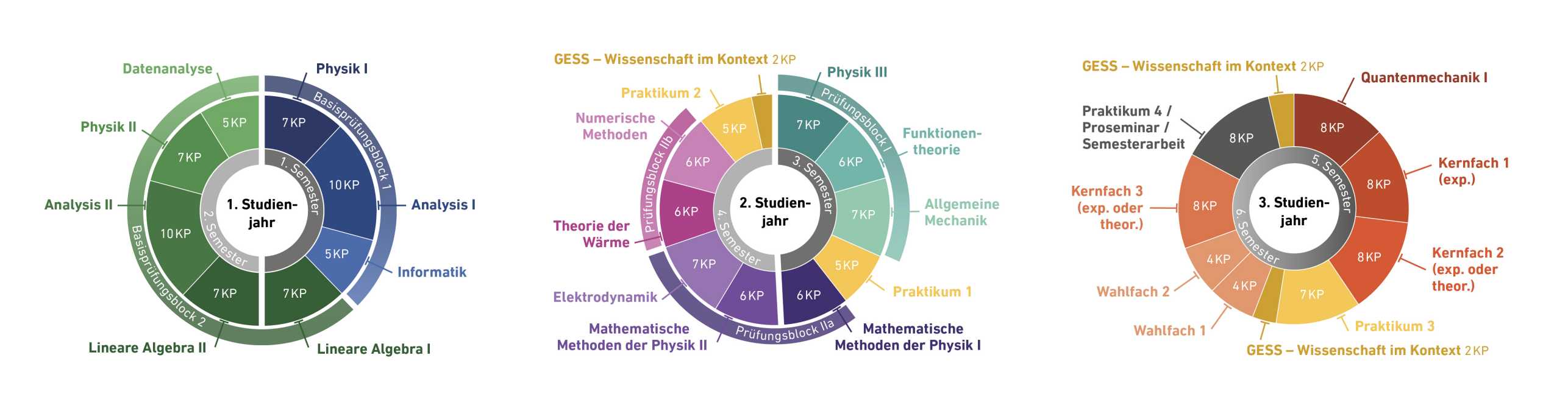 Enlarged view: Graphic illustration of the BSc Physics programme